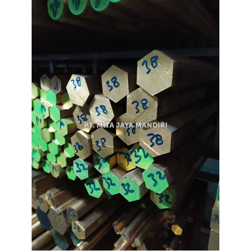 Kuningan Segi 6 14mm