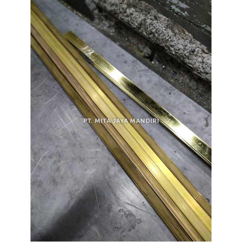 Plat Strip Kuningan 8x50